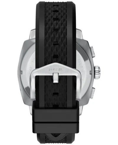 Fossil Machine Chronograph Silicone Strap Watch & Bracelet Set, 44mm In Black