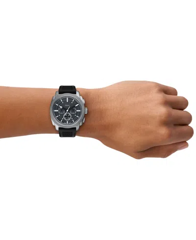 Fossil Machine Chronograph Silicone Strap Watch & Bracelet Set, 44mm In Black