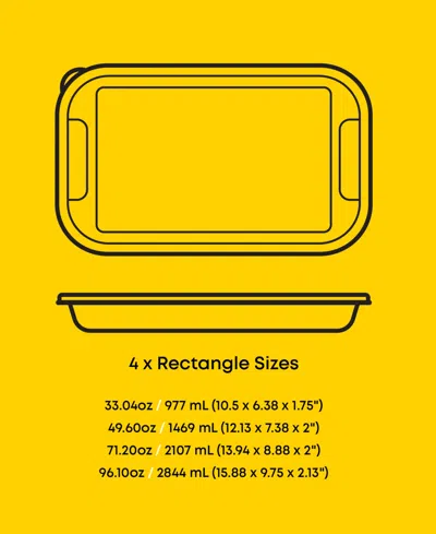 Joyjolt Borosilicate Glass Oven Dishes With Lids, Set Of 4 In Blue