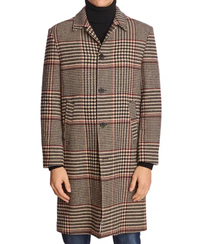Paisley & Gray Men's Slash Pocket Overcoat In Brown