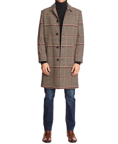 Paisley & Gray Men's Slash Pocket Overcoat In Brown