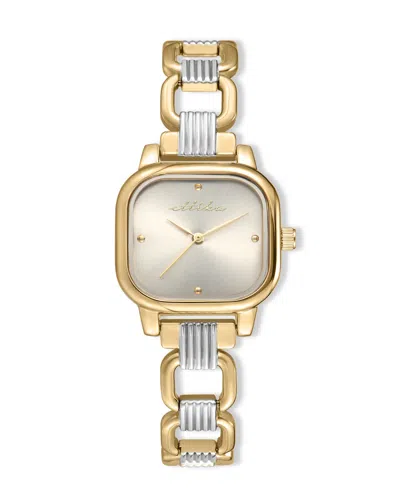 Ettika Classic Square Bracelet Watch, 70-110mm In Metallic