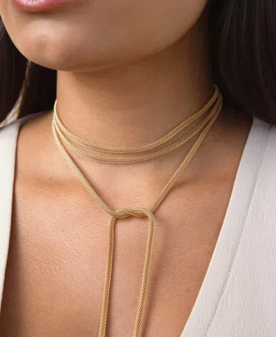 Ettika Gold Plated Forever Tied Necklace In Gold