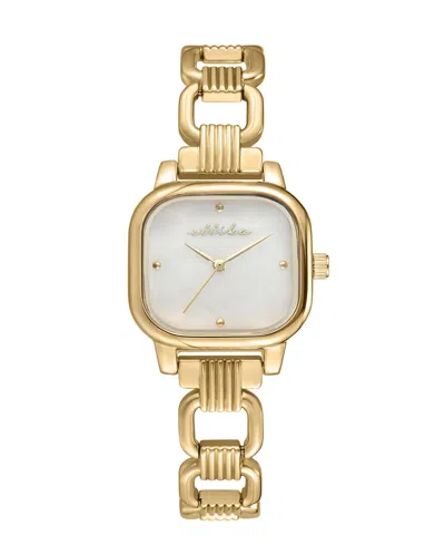 Ettika Classic Square Gold Plated Bracelet Watch, 70-110mm In Gold
