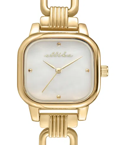 Ettika Classic Square Gold Plated Bracelet Watch, 70-110mm In Gold