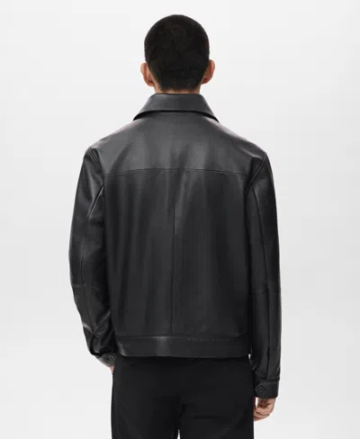 Mango Men's Leather Pockets Jacket In Multi