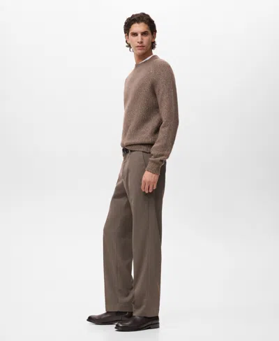Mango Men's Regular-fit Pleated Pants In Brown