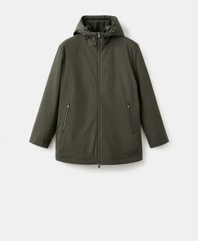 Mango Men's Water-repellent Hooded Parka In Multi