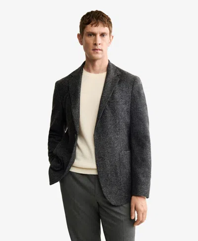 Mango Men's Slim Fit Wool Blend Blazer In Gray
