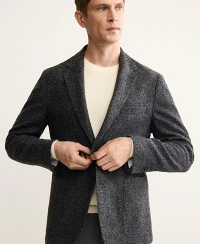 Mango Men's Slim Fit Wool Blend Blazer In Gray