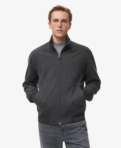 Mango Men's Regular-fit Zipper Jacket In Gray
