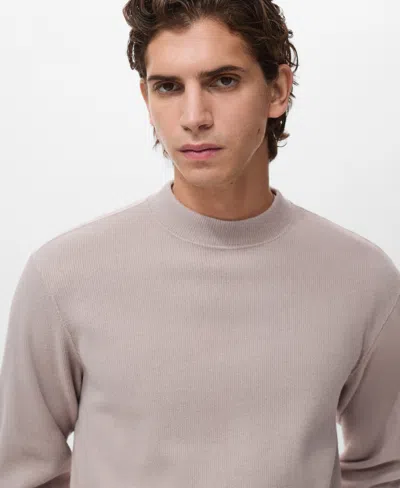 Mango Men's Regular-fit Knitted Sweatshirt In Neutral