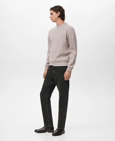 Mango Men's Regular-fit Knitted Sweatshirt In Neutral