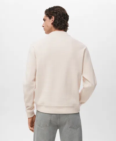 Mango Men's Regular-fit Knitted Sweatshirt In Neutral