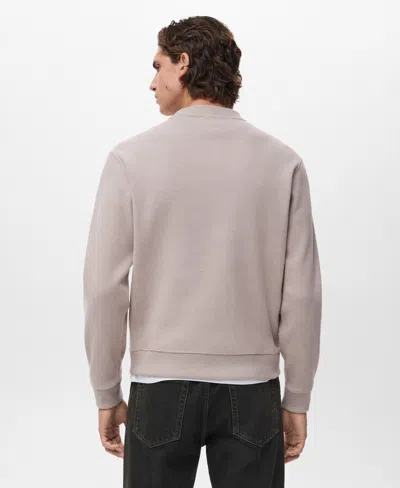 Mango Men's Regular-fit Knitted Sweatshirt In Neutral