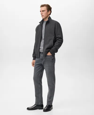 Mango Men's Regular-fit Zipper Jacket In Gray