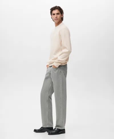 Mango Men's Regular-fit Knitted Sweatshirt In Neutral