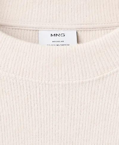 Mango Men's Regular-fit Knitted Sweatshirt In Neutral