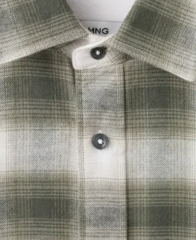 Mango Men's Cotton Flannel Check Overshirt In Animal Print