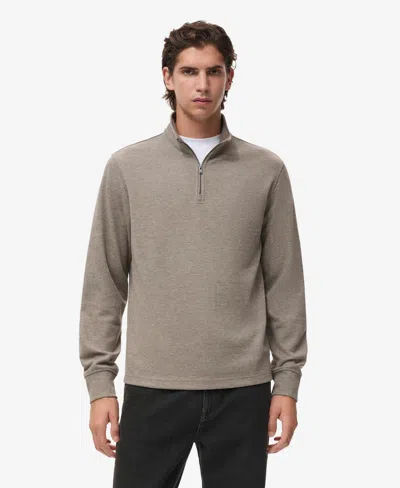 Mango Men's Regular-fit Zip-up Sweatshirt In Nude