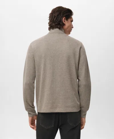 Mango Men's Regular-fit Zip-up Sweatshirt In Nude