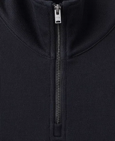 Mango Men's Regular-fit Zip-up Sweatshirt In Blue