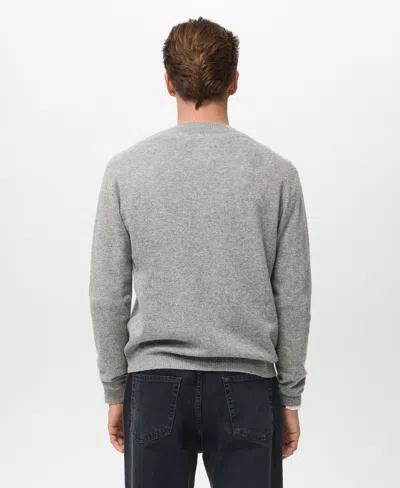 Mango Men's Extra-fine Wool Buttons Cardigan In Gray