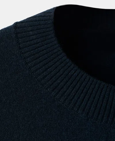 Mango Men's Extra-fine Wool Buttons Cardigan In Blue