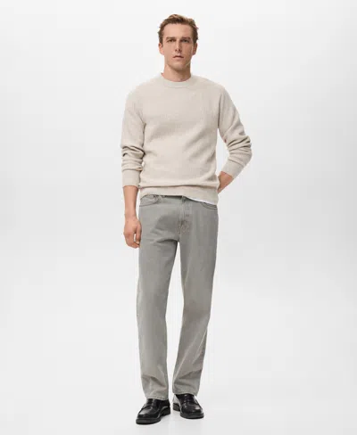 Mango Men's Knitted Ribbed Sweater In Multi