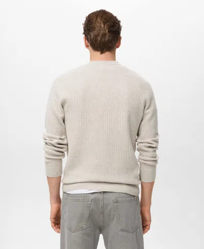 Mango Men's Knitted Ribbed Sweater In Multi