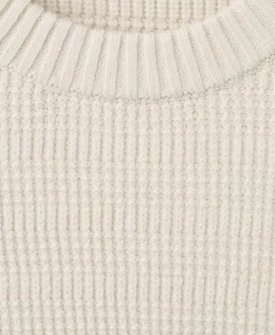 Mango Men's Structured Knitted Sweater In White