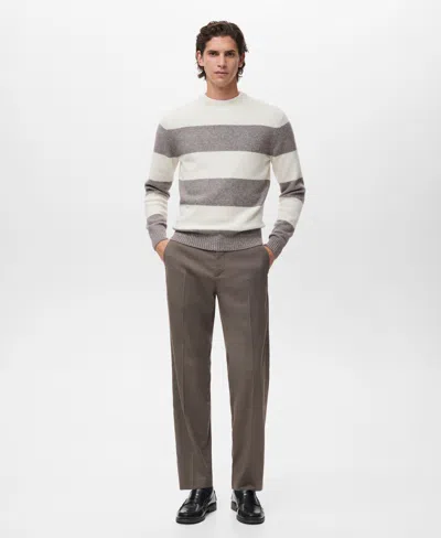 Mango Men's Wool-blend Striped Sweater In Multi