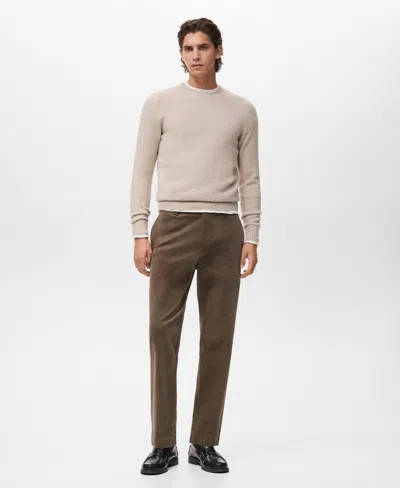 Mango Men's Knitted Wool Blend Sweater In Neutral