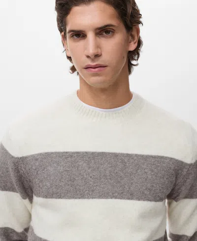 Mango Men's Wool-blend Striped Sweater In Multi