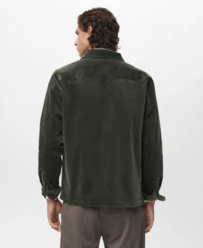 Mango Men's Corduroy Pockets Overshirt In Brown