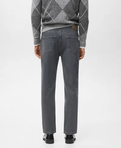 Mango Men's Regular Fit Cotton Jeans In Gray