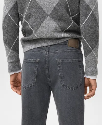 Mango Men's Regular Fit Cotton Jeans In Gray
