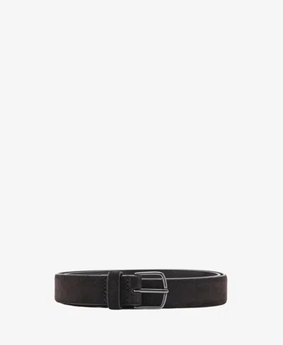 Mango Men's Buckle Leather Belt In Brown
