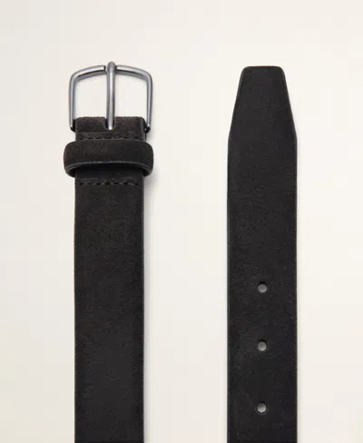 Mango Men's Buckle Leather Belt In Brown