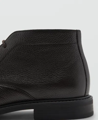 Mango Men's Lace-up Leather Ankle Boots In Multi