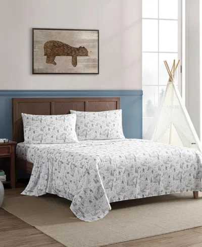 Eddie Bauer Big Foot Hiking Trip Microfiber 3-pc. Sheet Set, Twin In Multi