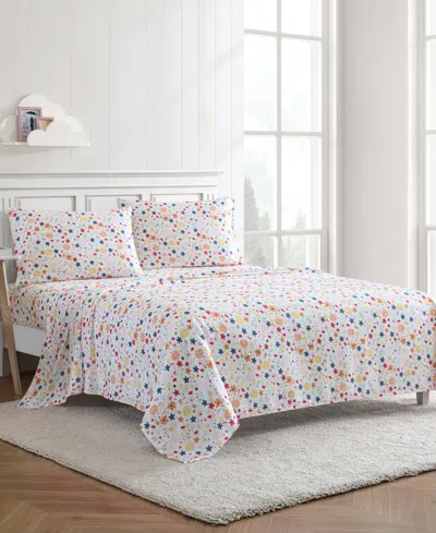 Eddie Bauer Colorful Floral Microfiber 4-pc. Sheet Set, Full In Multi