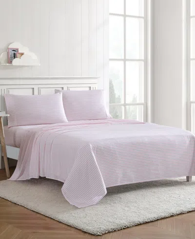 Eddie Bauer Little Stripe Microfiber 3-pc. Sheet Set, Twin In Pink