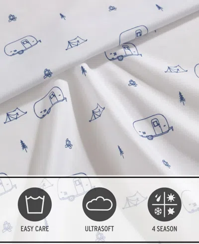 Eddie Bauer Travel Trailer Microfiber 4-pc. Sheet Set, Queen In White