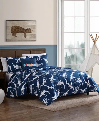 Eddie Bauer Vinny And Shark Friends Microfiber 3-pc. Comforter Set, Twin In Blue