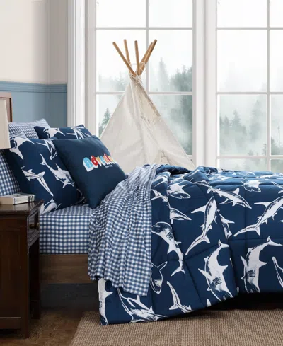 Eddie Bauer Vinny And Shark Friends Microfiber 4-pc. Comforter Set, Full/queen In Blue