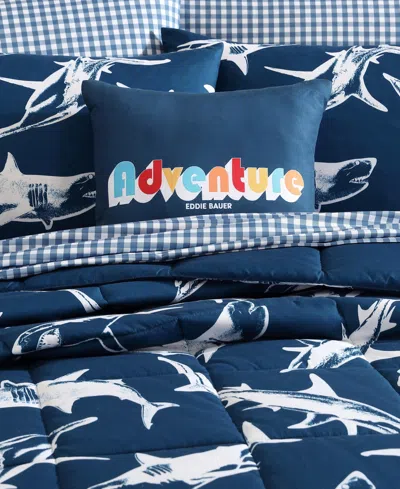 Eddie Bauer Vinny And Shark Friends Microfiber 4-pc. Comforter Set, Full/queen In Blue