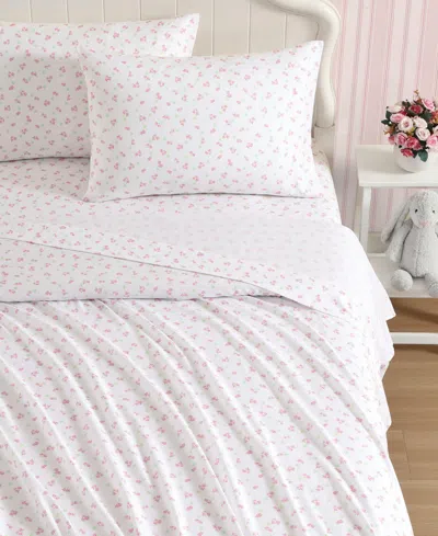 Laura Ashley Busy Bee Microfiber 4-pc. Sheet Set, Full In White