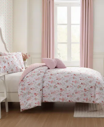 Laura Ashley Ballerina Divas Microfiber 4-pc. Comforter Set, Full/queen In Multi