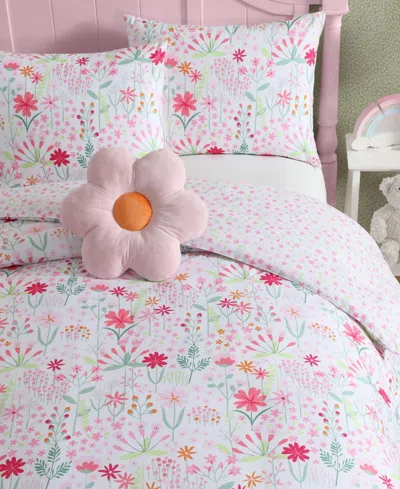 Laura Ashley Sunshine Flowers Microfiber 4-pc. Comforter Set, Full/queen In Multi